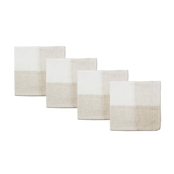 Lintex Bohemia 20 in. W x 20 in. H White/Natural Poly and Cotton Napkins (Set of 4)