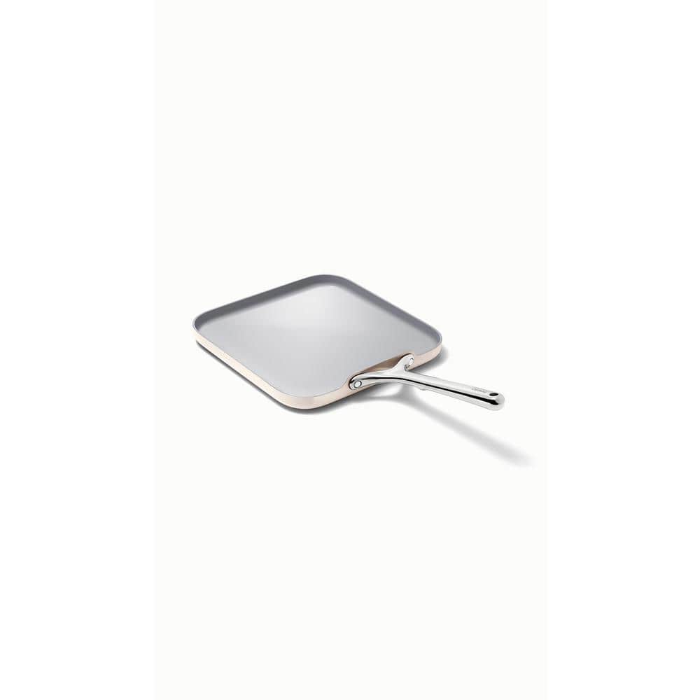 Cream 11" Ceramic Nonstick Square Griddle Pan