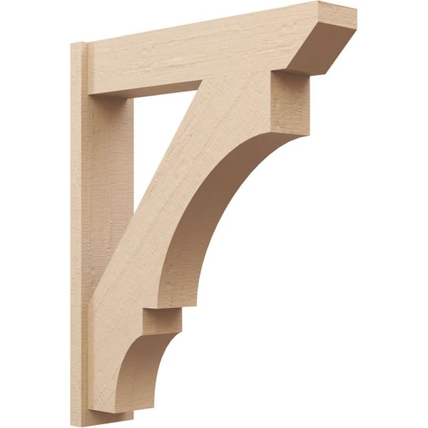 Ekena Millwork 8 in. x 44 in. x 36 in. Balboa Slat Rough Cedar Woodgrain Timberthane Polyurethane Outlooker, Primed Tan