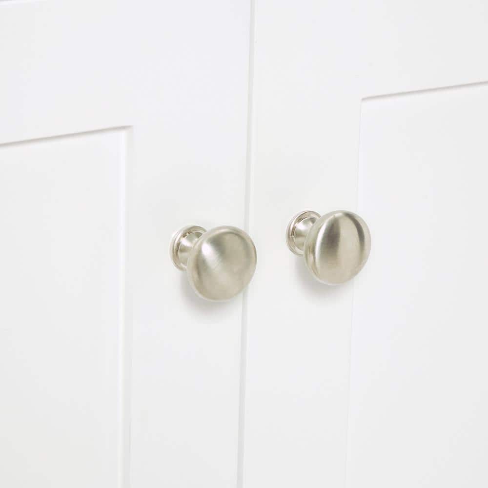 Hamlet 48" White Freestanding Single Vanity Cabinet with Nickel Hardware