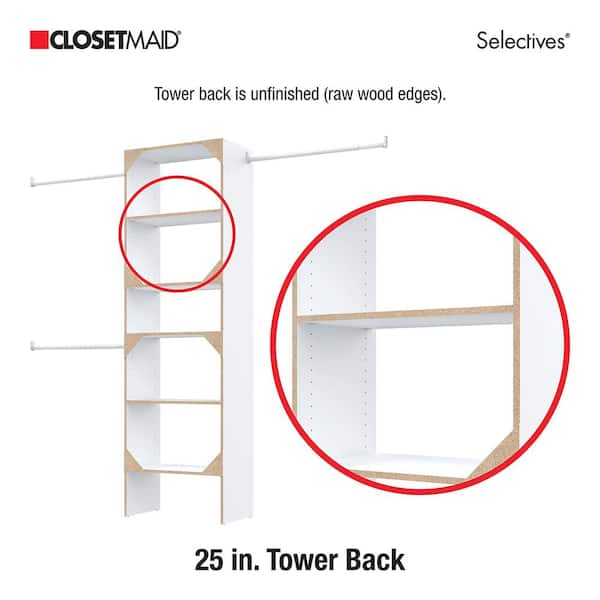 ClosetMaid Selectives 29 in. W White Corner Base Organizer for Wood Closet  System 7031 - The Home Depot