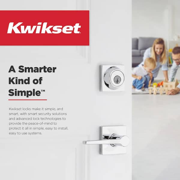 Kwikset Henley Satin Nickel Keyed Entry Door Handle