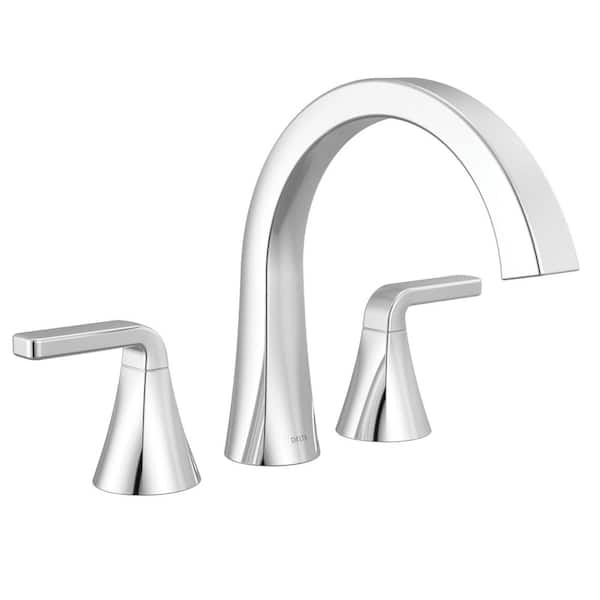 Delta Lineax 2-Handle Deck Mount Roman Tub Faucet Trim Kit in