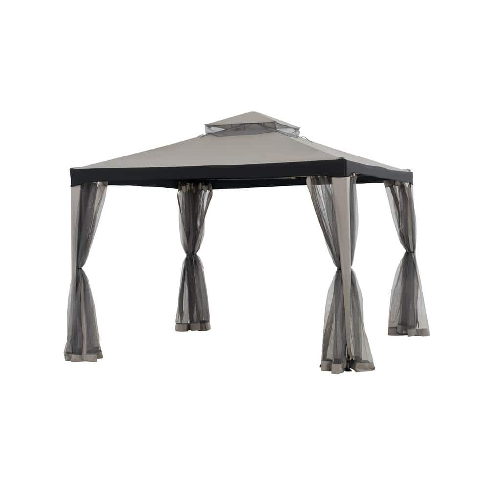 w.pcoco 様 junglerelief gray Sunjoy 10 ft. x 10 ft. Outdoor Patio Gazebo, Outdoor Backyard
