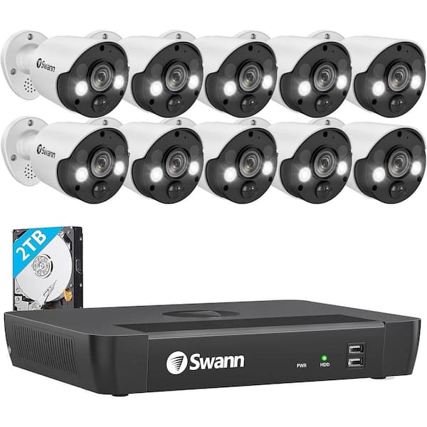 Swann 16-Channel 4K Ultra HD NVR Surveillance System 10-Camera