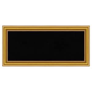 Townhouse Gold Wood Framed Black Corkboard 34 in. x 16 in. Bulletine Board Memo Board