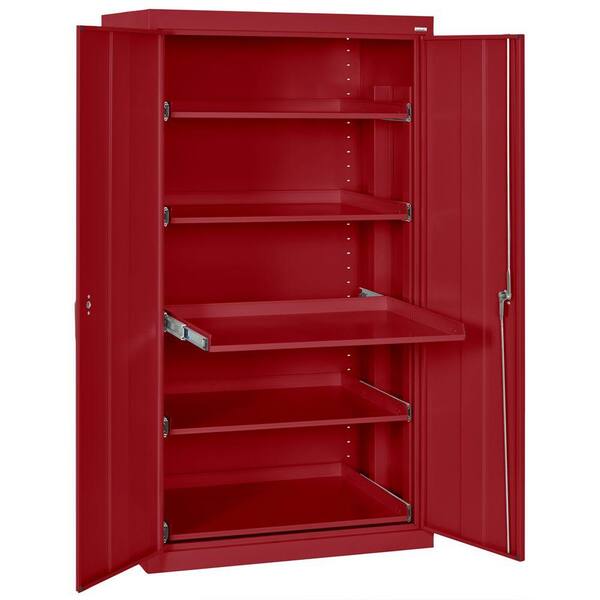 Sandusky 66 in. H x 36 in. W x 24 in. D Steel Heavy Duty Storage Cabinets with Pull-Out Tray Shelves