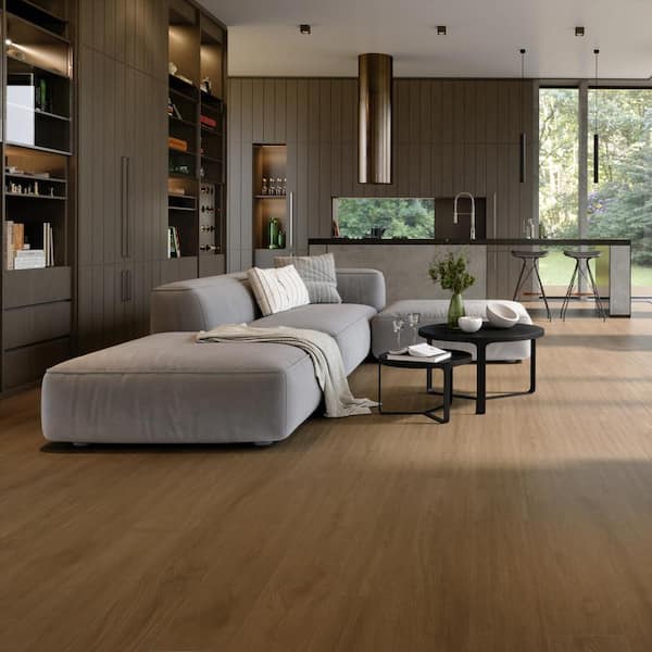 Hemlock Elegant Brown 7.14 in. x 58.85 in. Wood Look Matte Porcelain Floor and Wall Tile (11.94 sq. ft. /Case)