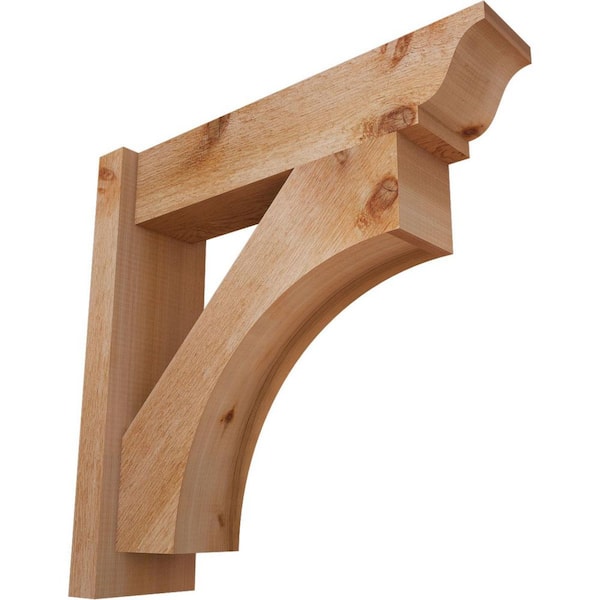 Ekena Millwork 6 in. x 22 in. x 22 in. Western Red Cedar Westlake Traditional Rough Sawn Outlooker