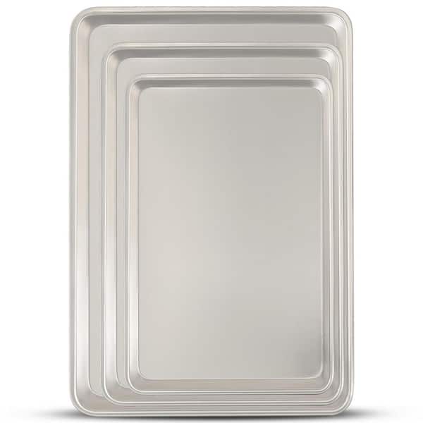3-Piece Baking Sheet Pan for Baking, Roasting, Commercial Quality Aluminum Cookie Sheets for Oven, Warp Resistant