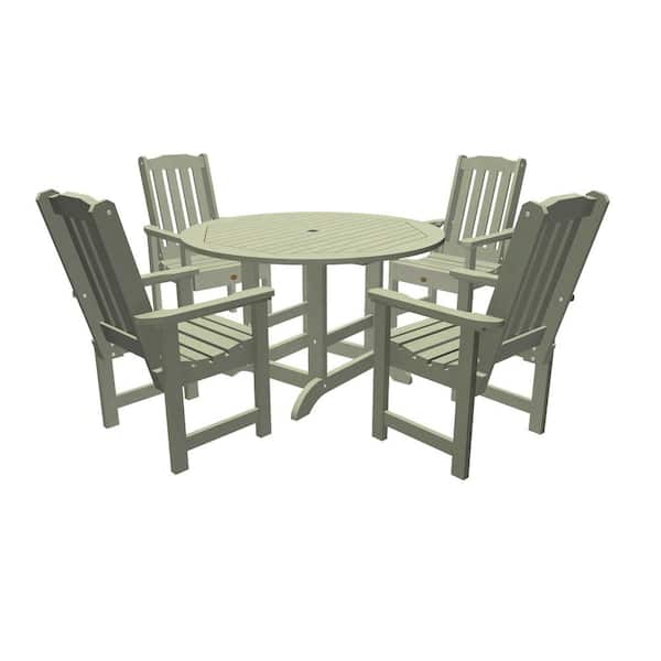 Highwood Springville 5-Piece Round Plastic Outdoor Dining Set