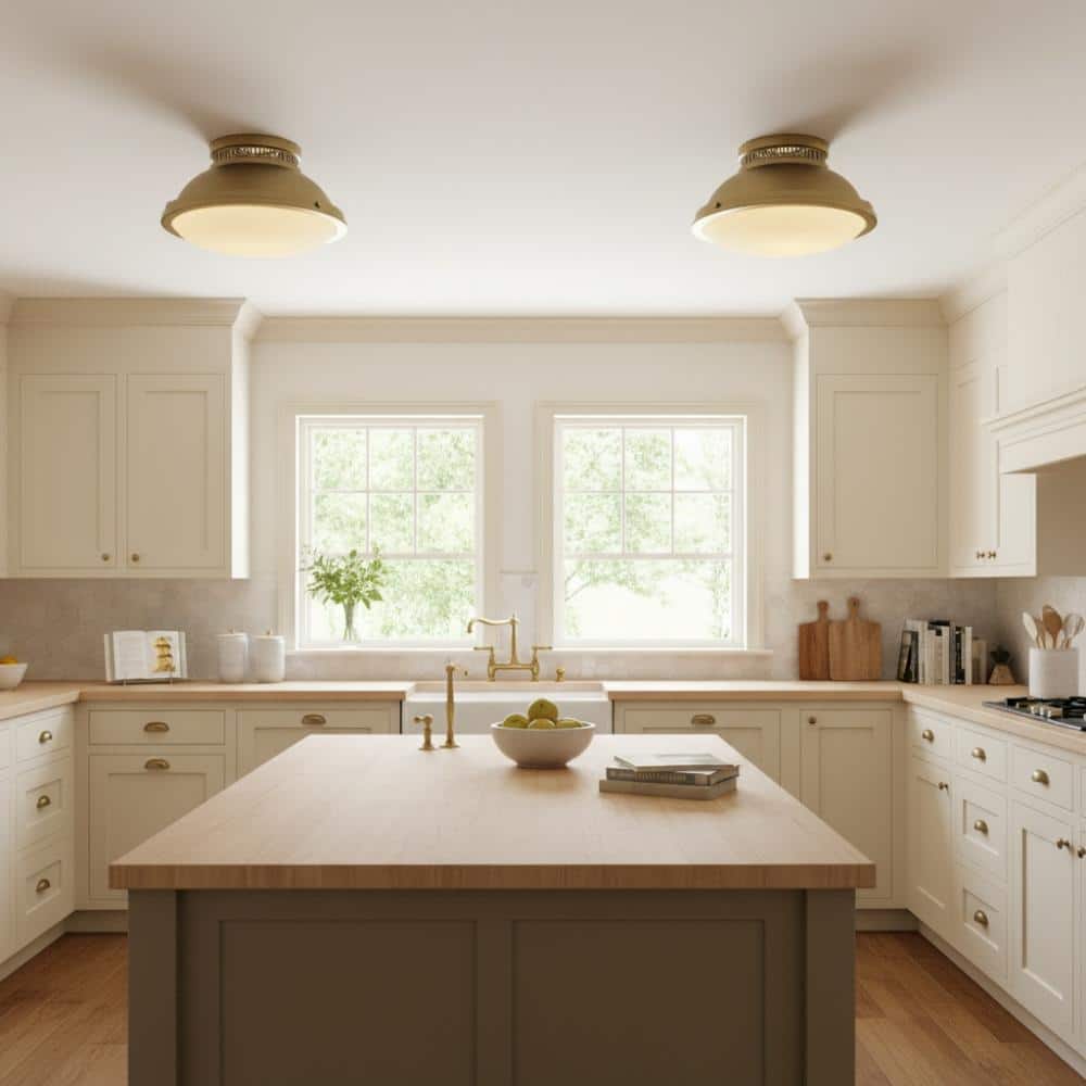 20 in. Modern Black LED 3-Ring Flush Mount Ceiling Light Fixture Energy-Efficient Design price history on PriceWatchPro