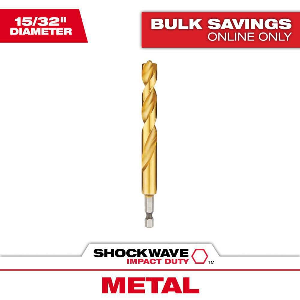 Milwaukee Shockwave 15/32 in. Titanium Drill Bit 48-89-4627