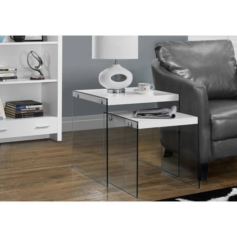 White Nesting Table (2-Piece)