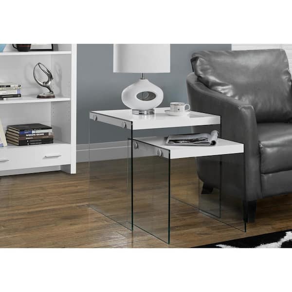 Unbranded White Nesting Table (2-Piece)