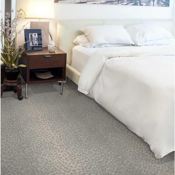Safari Mountain Gray 13.2 ft. 36 oz. Wool Pattern Installed Carpet