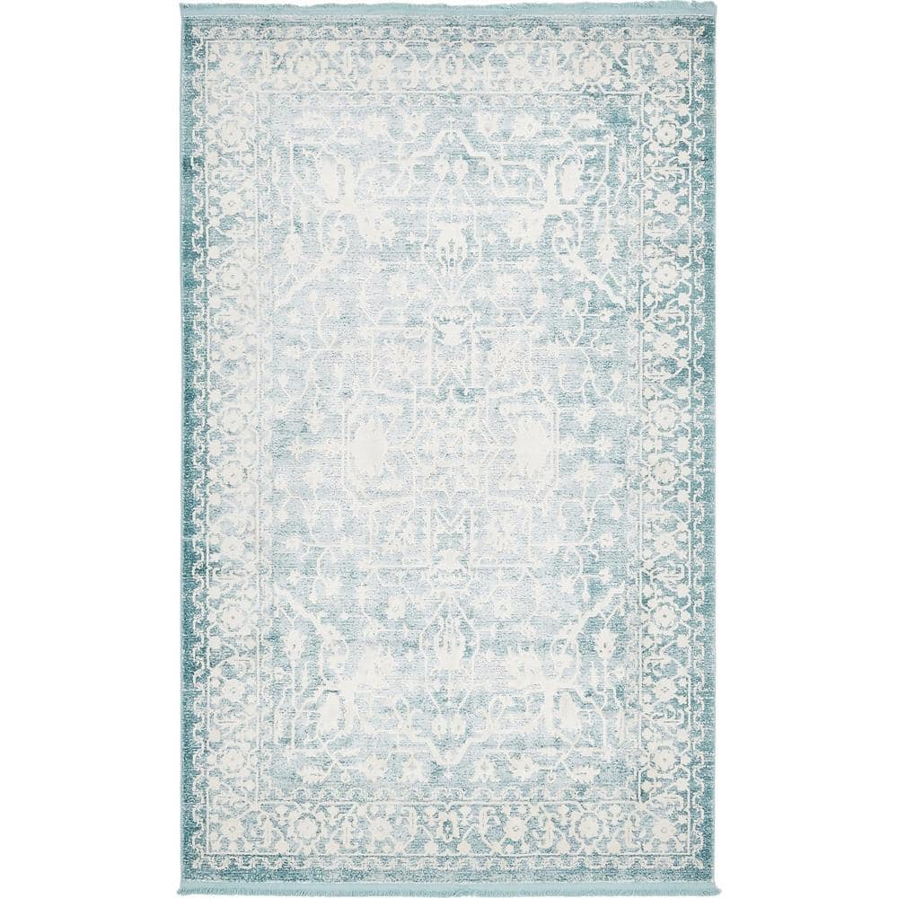 New Classical Olympia Blue 5' 0 x 8' 0 Area Rug price history on PriceWatchPro