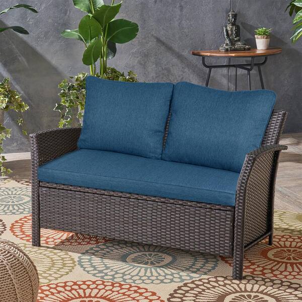 Outdoor wicker best sale loveseat replacement cushions