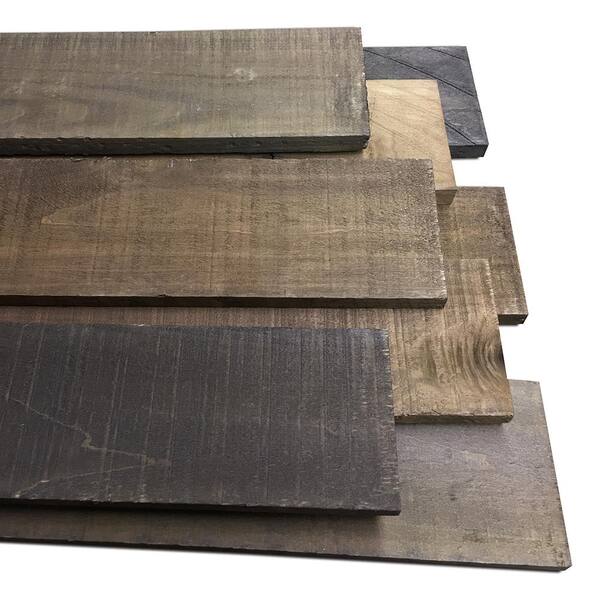 Unbranded 1/2 in. x 4 in. x 4 ft. Weathered Poplar Board (8-Piece per Pack)