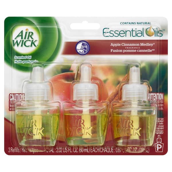 Air Wick 0.67 oz. Apple Cinnamon Medley Scented Oil Refill (3-Pack)