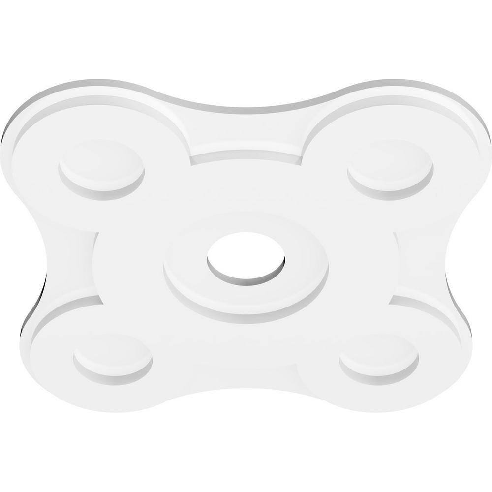 Luna White PVC Square Ceiling Medallion, 18"