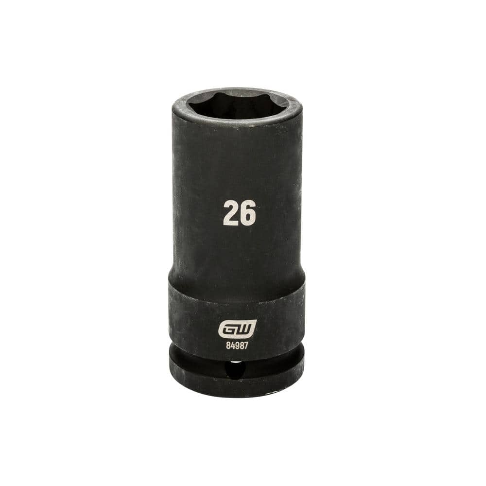 GEARWRENCH 3/4 in. Drive 6-Point Deep Impact Metric Socket 26 mm 84987 ...