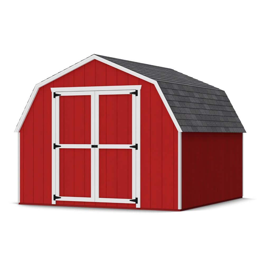 Value Gambrel 10 ft. x 10 ft. Outdoor Wood Storage Shed Precut Kit with 4 ft. Sidewalls (100 sq. ft.) price history on PriceWatchPro