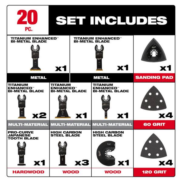 Milwaukee Hole Dozer Bi-Metal Hole Saw Kit with Multi-Tool Oscillating Blade Set (12-Piece)