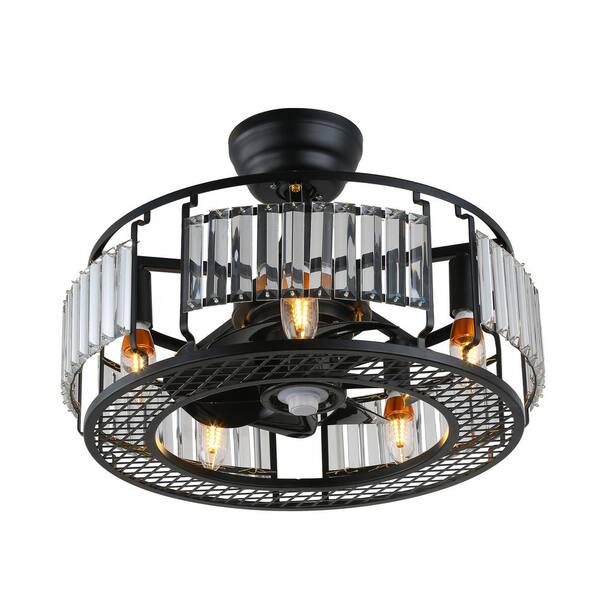 caged crystal ceiling fan