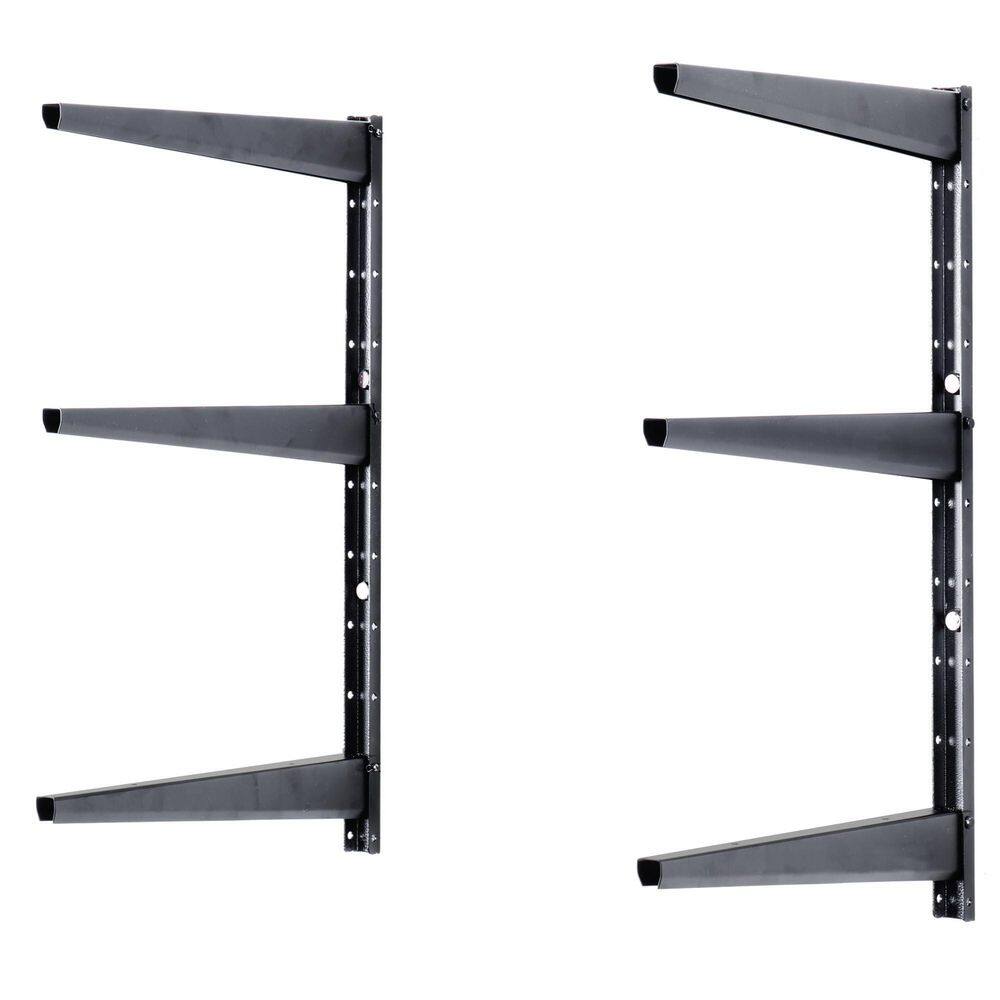 3-Layer 12 in. Heavy Duty Steel Lumber Storage Rack with Fully Adjustable Arms for Garage, Basement and Pantry, Black price history on PriceWatchPro