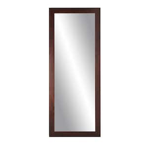 Medium Dark Walnut Modern Mirror (32 in. H X 71 in. W)