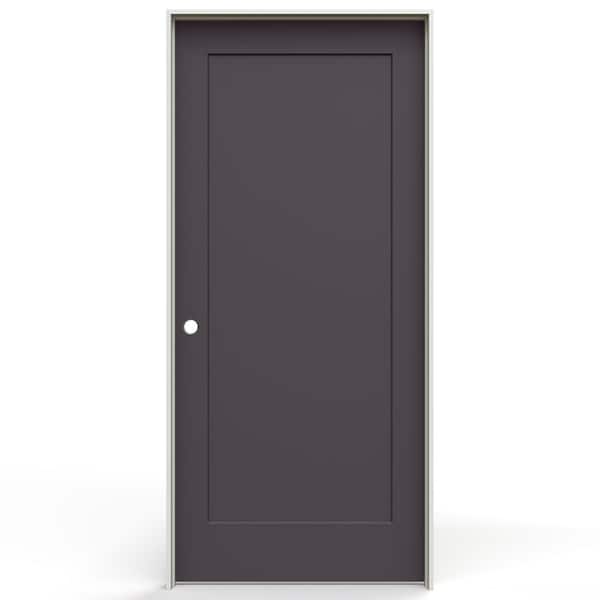 36 in. x 80 in. Madison 1 Panel Right-Handed Solid Core Fresh Fig Molded Composite Single Prehung Interior Door