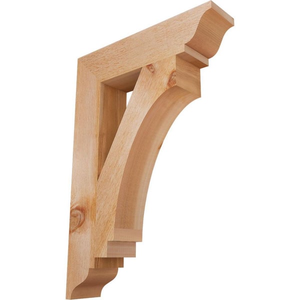Ekena Millwork 4 in. x 26 in. x 18 in. Western Red Cedar Imperial Traditional Rough Sawn Bracket