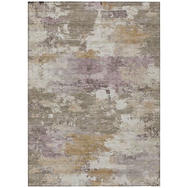 Chantille Machine Washable Indoor/Outdoor Abstract ACN2812 Taupe 9 ft. x 12 ft. Area Rug