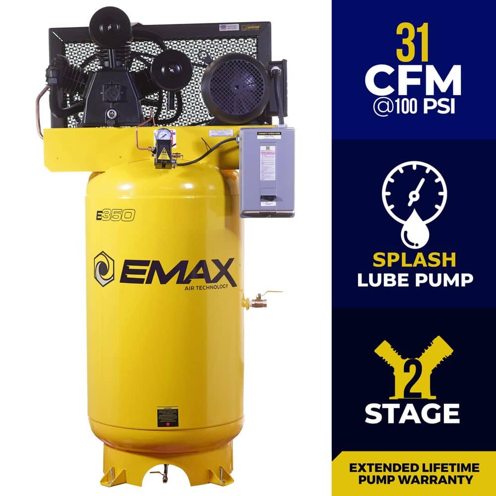 Have a question about EMAX 80 Gal. 7.5 HP 3Cylinder 1Phase Air 175