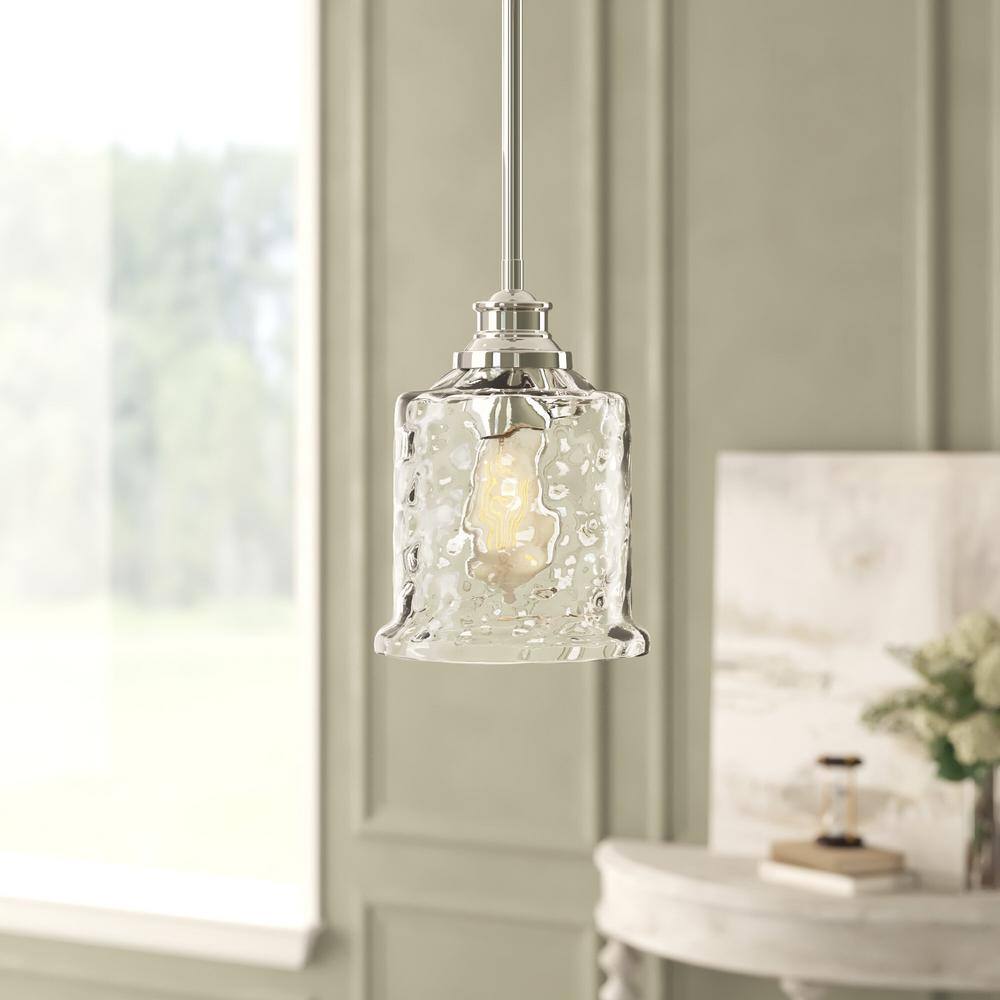 Drake Polished Nickel 10" Mini Pendant Light for Indoor/Outdoor