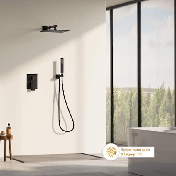 Single-Handle 2-Spray Shower Faucet 2.5 GPM with Easy to Install Pressure Balance Valve in Oil Rubbed Bronze