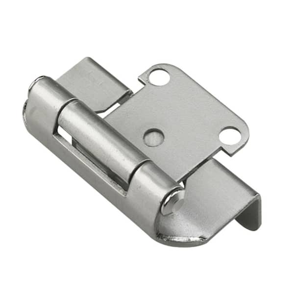 Onward Satin Nickel Self-Closing 1/2 in. Overlay for Face Frame Cabinet Wrap-around Hinge (2-Pack)