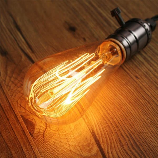 Retro Vintage Edison E26 E27 Screw Bulb Aluminum Shell Base Lamp