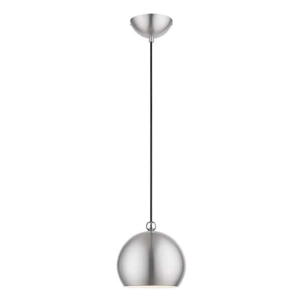 AVIANCE LIGHTING Hallshire 1-Light Brushed Nickel Island Globe Mini Pendant
