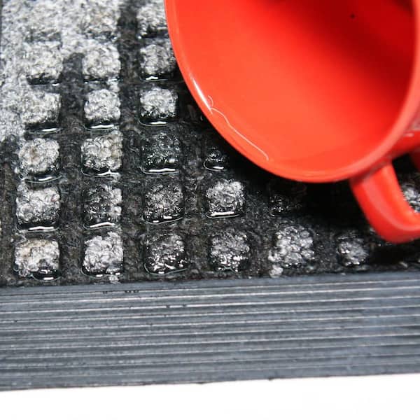 Wellington 3' X 5' Rubber-Backed Carpet Doormat - Brown, Absorbent & Non-Slip For Indoor Entryway