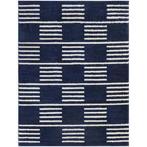 Booth Navy 5 ft. 3 in. x 7 ft. Striped Area Rug