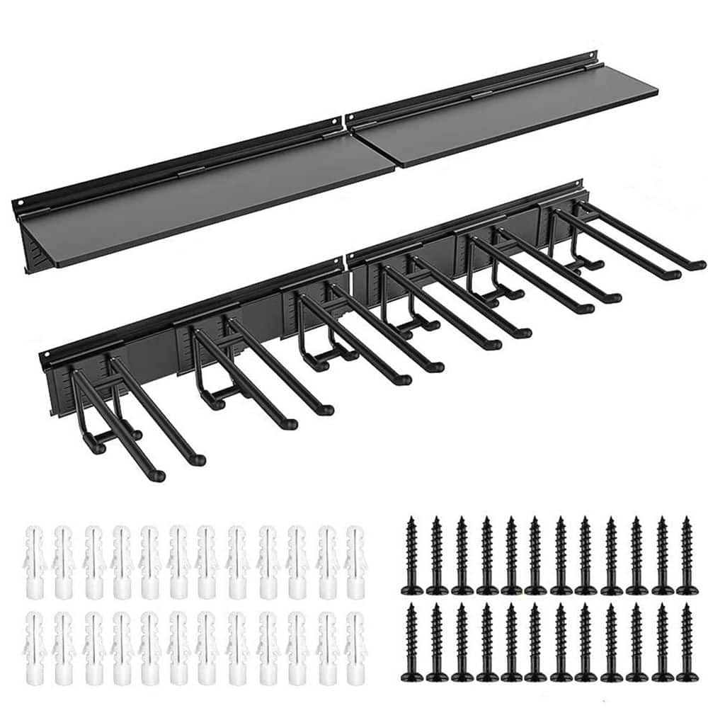 48 in. Powder-Coated Steel Wall Rack with 6-Pack Rubber-Coated Double Hooks, Anti-Rust Heavy-Duty Garage Organizer price history on PriceWatchPro