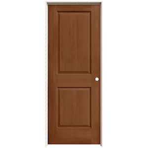 28 in. x 80 in. Cambridge Hazelnut Stain Left-Hand Solid Core Molded Composite MDF Single Prehung Interior Door