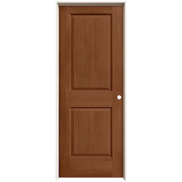JELD-WEN 28 in. x 80 in. Cambridge Hazelnut Stain Left-Hand Solid Core Molded Composite MDF Single Prehung Interior Door