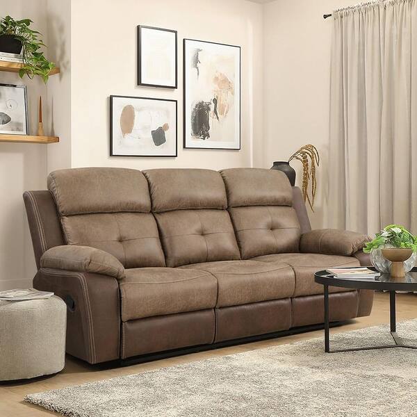 Lazzara Anslee 84 in. W Pillow Top Arm Microfiber Rectangle 3