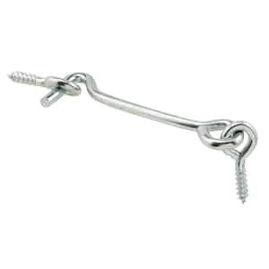 Wideskall Zinc Plated Wire Gate Hook and Eye Latch with Spring