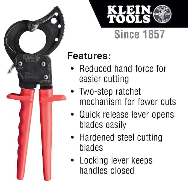 Ratcheting Wire Cut Steel Jaw Cable Cutter Ratchet Cable Cutter Cut Up To 240mm2 