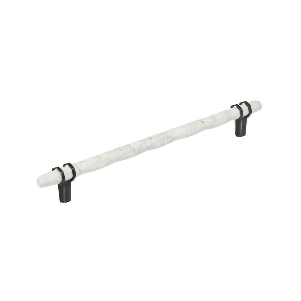Carrione 10-1/16 in. (256mm) Center-to-Center Marble White/Oil-Rubbed Bronze Bar Cabinet Pull price history on PriceWatchPro