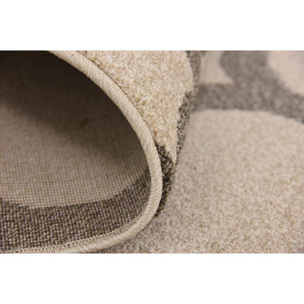 10' x 10' Beige and Gray Trellis Square Rug
